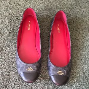 Coach Black and Gray Flats